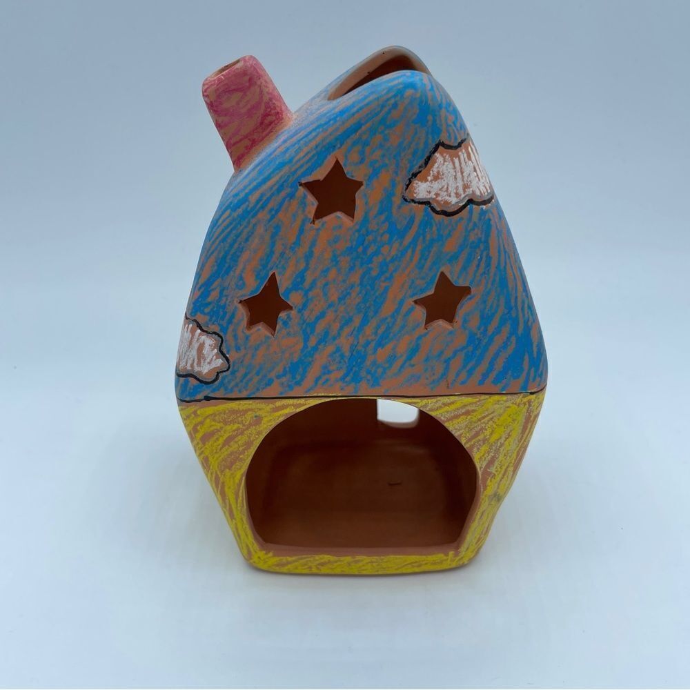 Home Sweet Home Terra Cotta House Tea Candle Display Burner - Picture 3 of 5